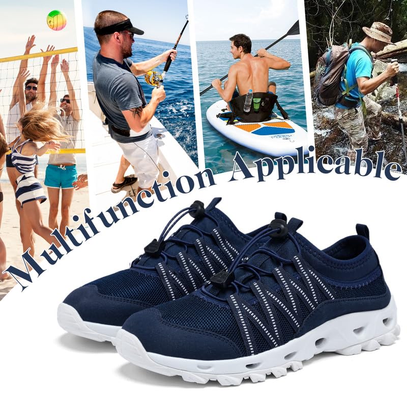 Image of SOBASO Water Shoes Quick Dry Lightweight Swim Shoes for Men Ideal Hiking Water Shoes Fishing Shoes River Shoes Beach Shoes Men Durable Comfortable Design
