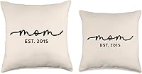 Vista 3 de Mom Est 2015 Custom Mom Personalized Mother’s Day Customized Throw Pillow