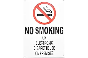 NO Smoking OR Electronic Cigarette USE ON Premises- NYC Smoke Free ACT Sign