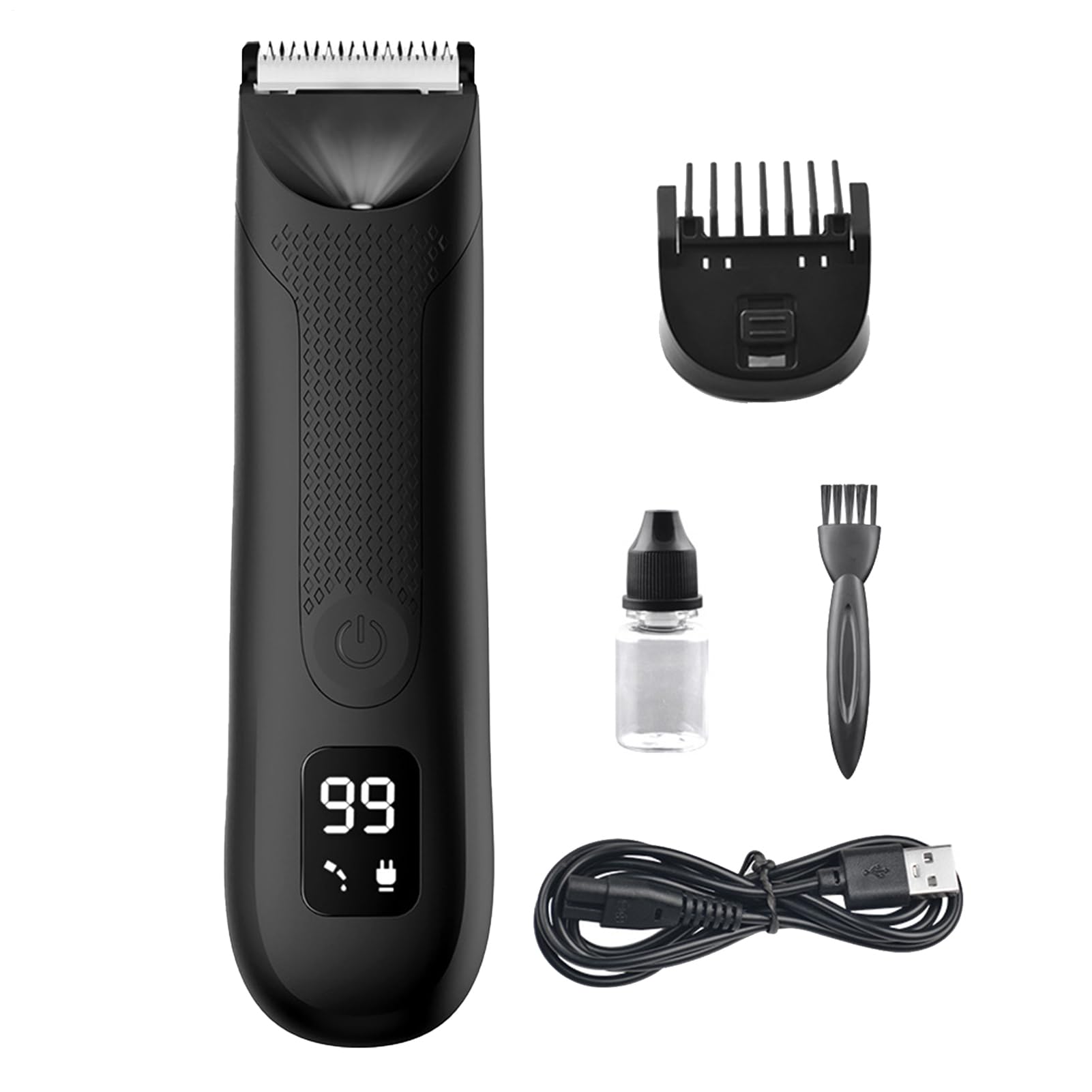Tagliacapelli elettrico, trimmer per uomo - Rasoio elettrico portatile per | tagliare il corpo,Strumenti leggeri per la cura della barba degli uomini, rasoio per capelli da barba