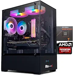 PC Gamer ITX Arena, Ryzen 7 8700G, Radeon Graphics 780M, 16GB Ram, SSD 500GB, Gabinete RGB (16GB | SSD 500GB)