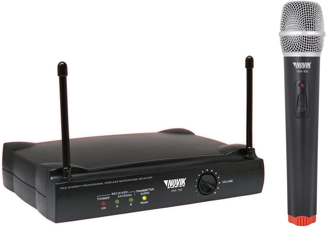 NOVIK NEO VNK-150 True Diversity Professional Wireless Microphone VHF System (One Microphone with Batteries Included)