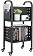 VEVOR Bücherwagen, 70 kg Tragkraft, Bibliothekswagen, 45 x 33 x 88 cm, Doppelseitiges L-förmiges Bücherregal mit Doppelbremsrollen, Schwarz