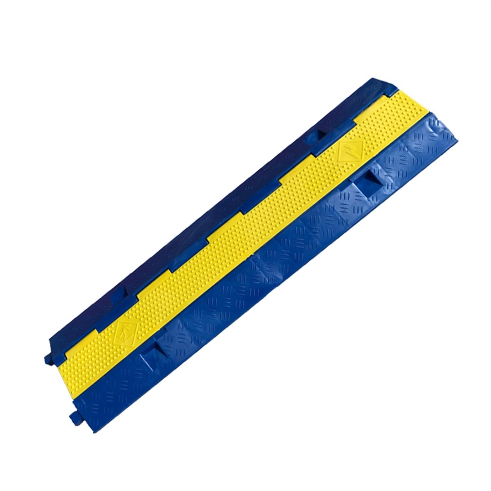 Copertura di Sicurezza per Cavi A Pavimento con Pendenza A L, Rampa di Copertura per Cavi A 2 Canali 100X25 Cm, Copertura per Cavi Resistente per Esterni, Protezione per Cavi.Blue-2 Channel