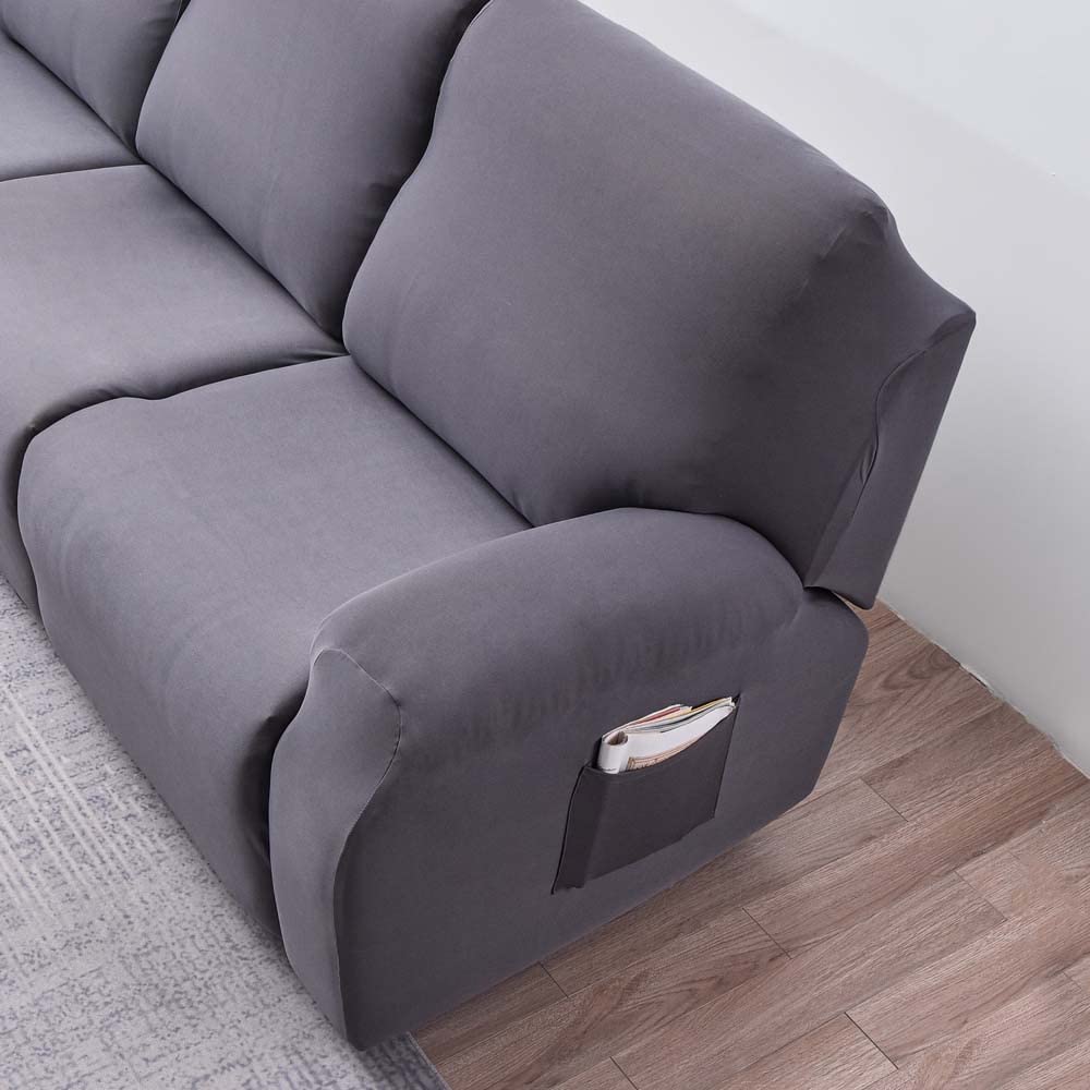 Copridivano Reclinabile Elasticizzato per 3 Posti, 8-Pezzi Copripoltrona Relax Reclinabile Spandex elastic Copridivano con Fondo Elastico Mobili Protettore, Lavabile ( Color : #9 , Size : 3 seat (8pcs