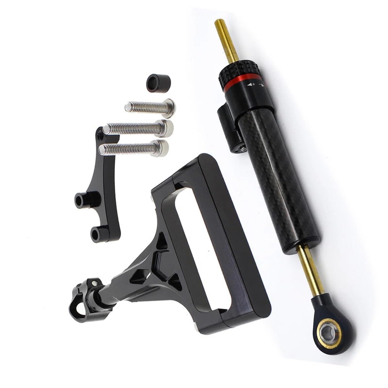 Motorrad Fiber Carbon Lenkungsdämpfer Stabilisator Halterung Montagesatz Für Kawasaki Z1000 2003 2004 2005 2006 2007 2008 2009