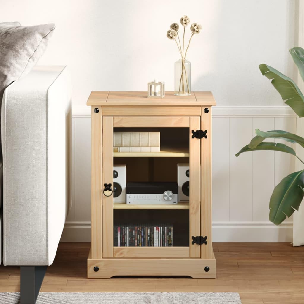 vidaXL Mobile HiFi Corona 60x50x82 cm in Legno Massello di Pino, mobile portaoggetti, supporto per apparecchi multimediali, espositore per dischi