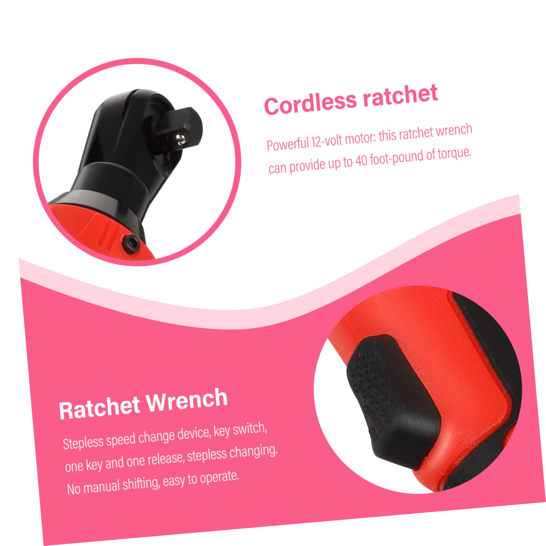 Chiave Cricchetto Elettrica 12v 3/8 Pollici per Riparazione Auto | 0-250 Giri/min, 40 Foot-pound di Coppia, per Uso Meccanico in Officina