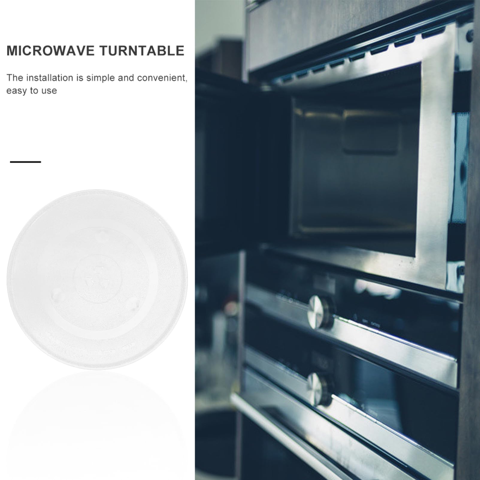 Piatto Girevole in Vetro per Microonde Vassoio Girevole per Forno Microonde Sostituzione Facile e Sicura per Cottura Rapida