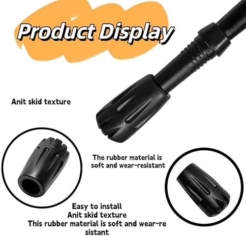 Miniatura 3 de Holmgillick 8 Pcs Trekking Pole Tips Replacement Protectors, Trekking Pole Tips for Walking Sticks Rubber Tips for Hiking Sticks, Fits Most Standard
