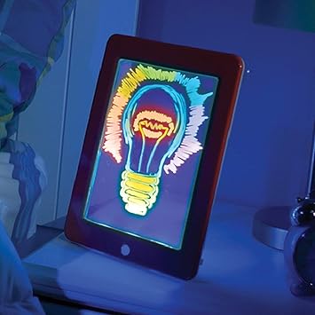 MISHTI Glow Pad - Portable Hi-Tech Drawing Board for Kids Toy Tablet-Size with 7 Interchanging Blinking Colorful Lights. Children?s Light up Coloring Board, Arts and Crafts Set