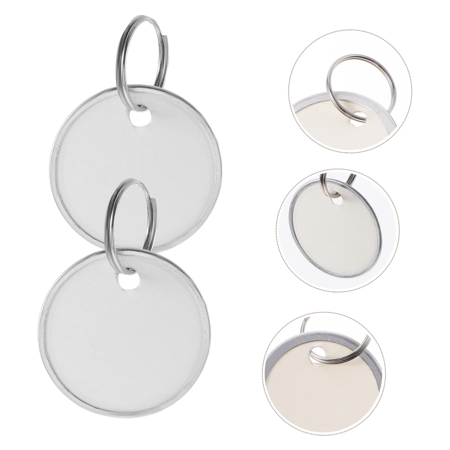 BESPORTBLE Etichette Portachiavi Con Anelli Etichette Identificative Grandi Per Bagagli Etichette Con Piatte E Piccole Per Valigie Divise Con Anelli Portachiavi Con Etichette
