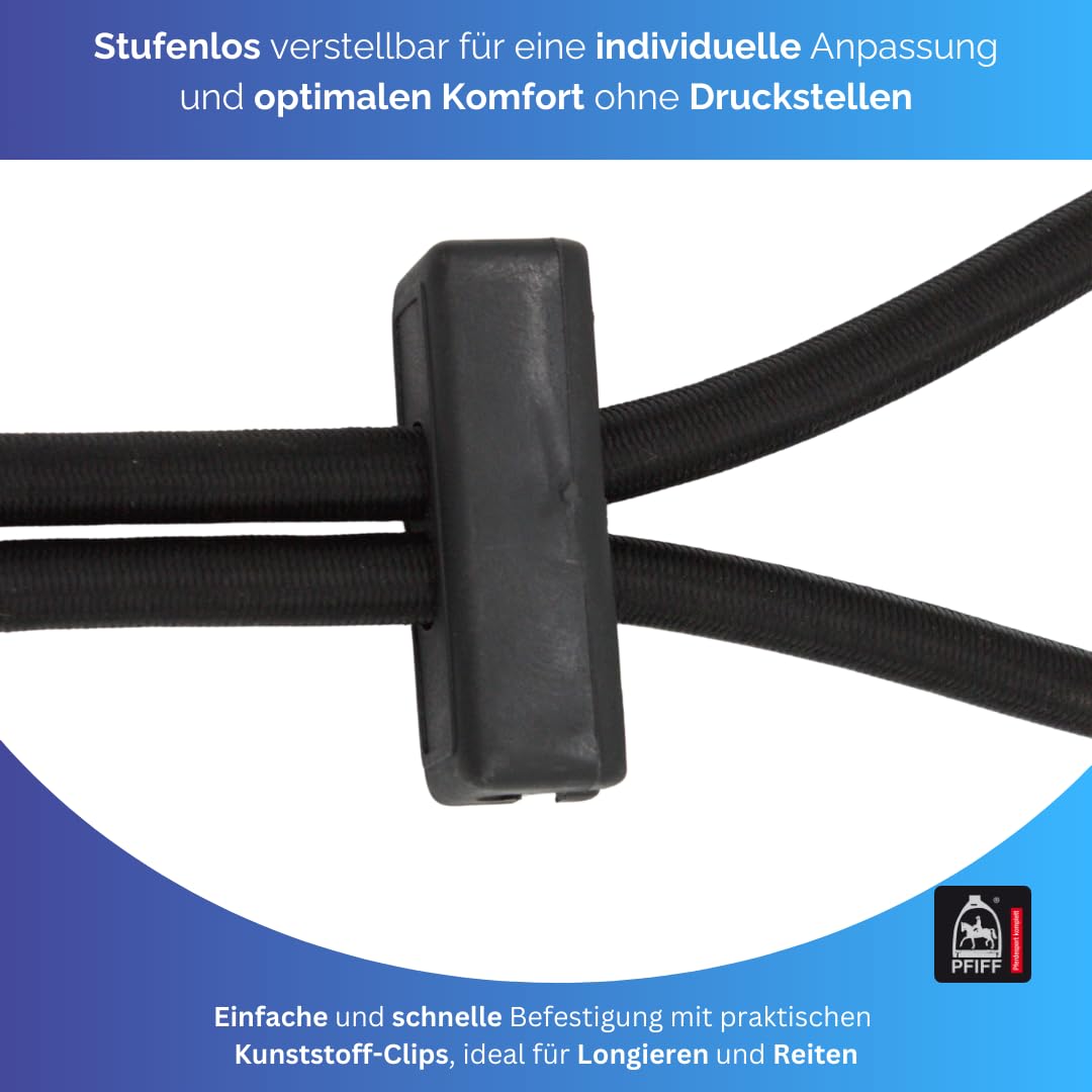 PFIFF 103118 - Prolunga cervicale per correggere la Postura, chambon Elastico, allungamento del Collo, miglioramento del Dolore al Collo e al Collo, 3,4 m, Nero, Completo