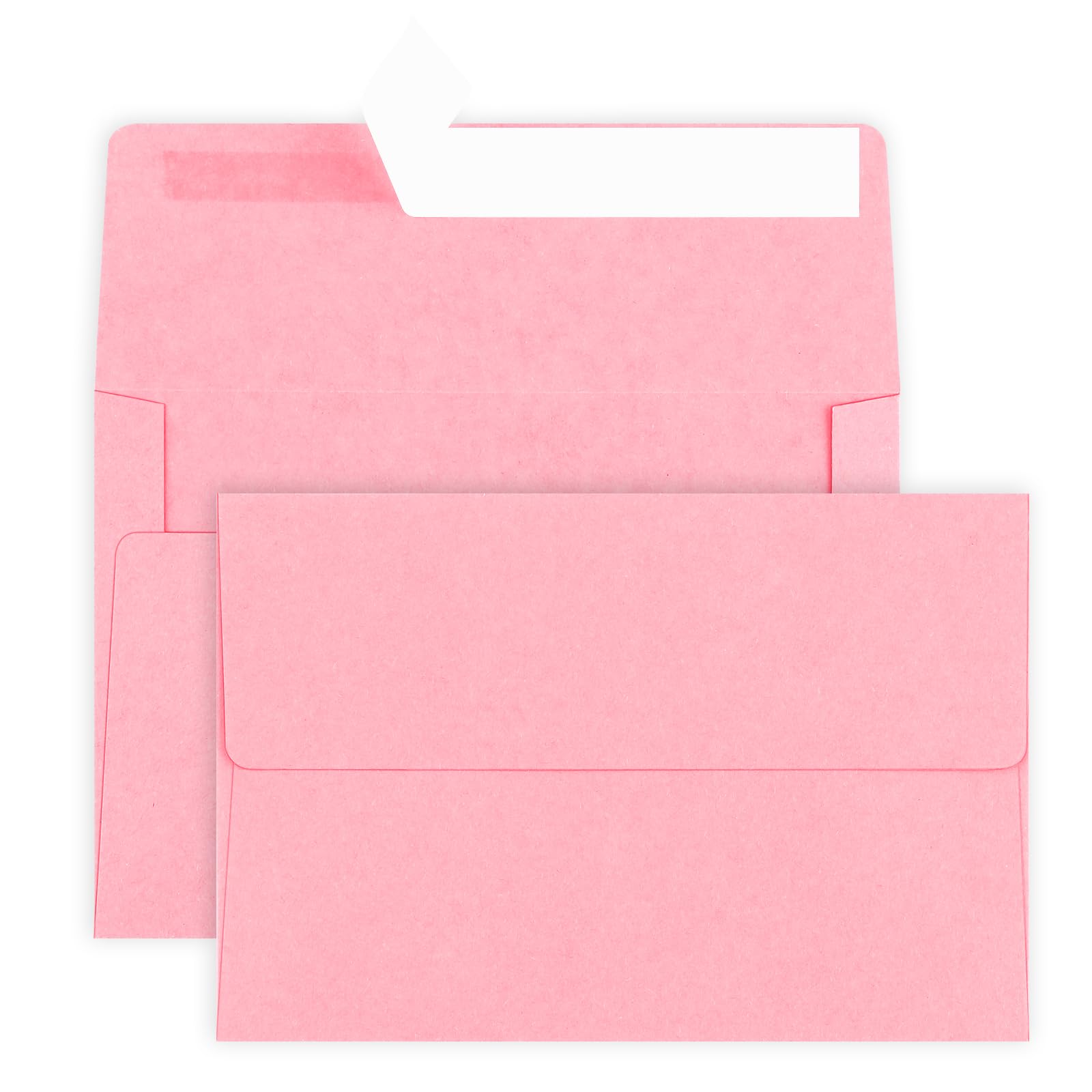 50 Pack 4x6 Envelopes, A4 Pink Envelopes Self Seal, Printable Envelopes for Invitation, Baby Shower, Birthday Party, Wedding, Postcards, Mailing, Greeting Cards