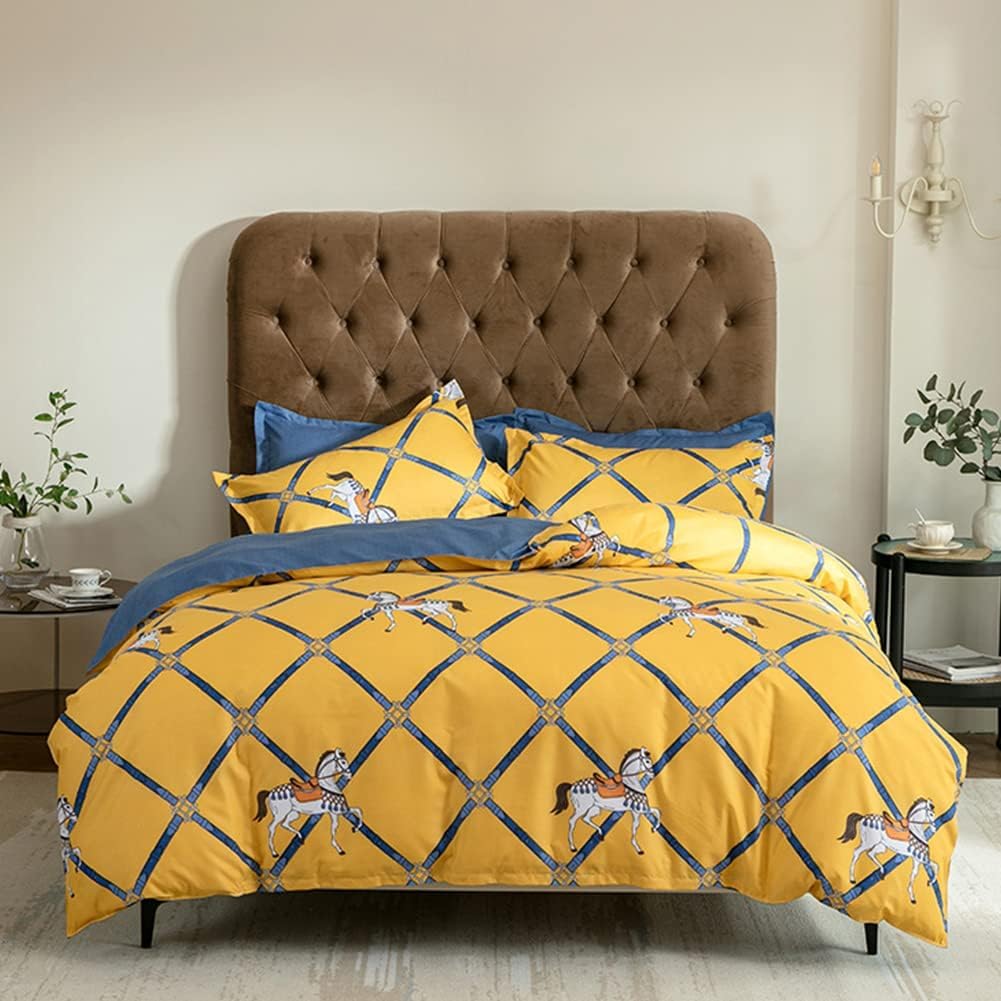 BLACK KEE 6 Piece Clasic Collection Soft Material Duvet bedding Set For Every Day Use includes 1 Comforter Cover, 1 Fitted Bedsheet, 4 Pillowcases