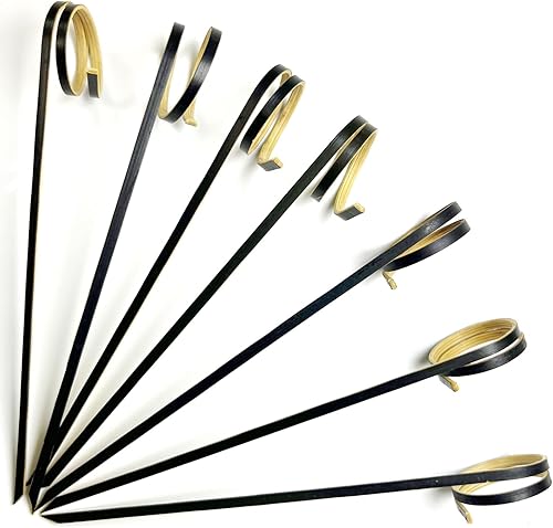 100 palillos de cóctel de bambú, palillos de dientes elegantes para aperitivos, palillos de dientes de cóctel, brochetas para aperitivos, accesorios