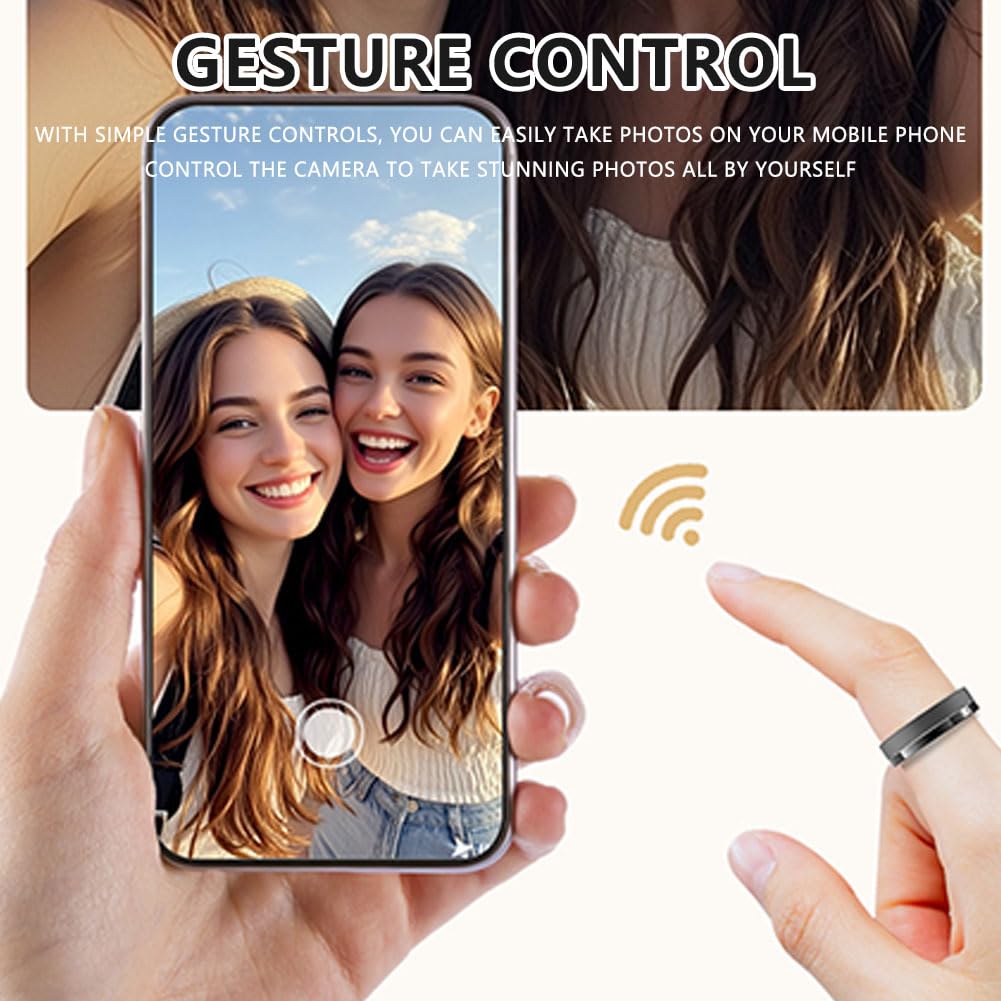 Anello Smart, Anello Intelligente Uomo Smart Ring Donna Anello Intelligente Anello Contapassi Grey 7#