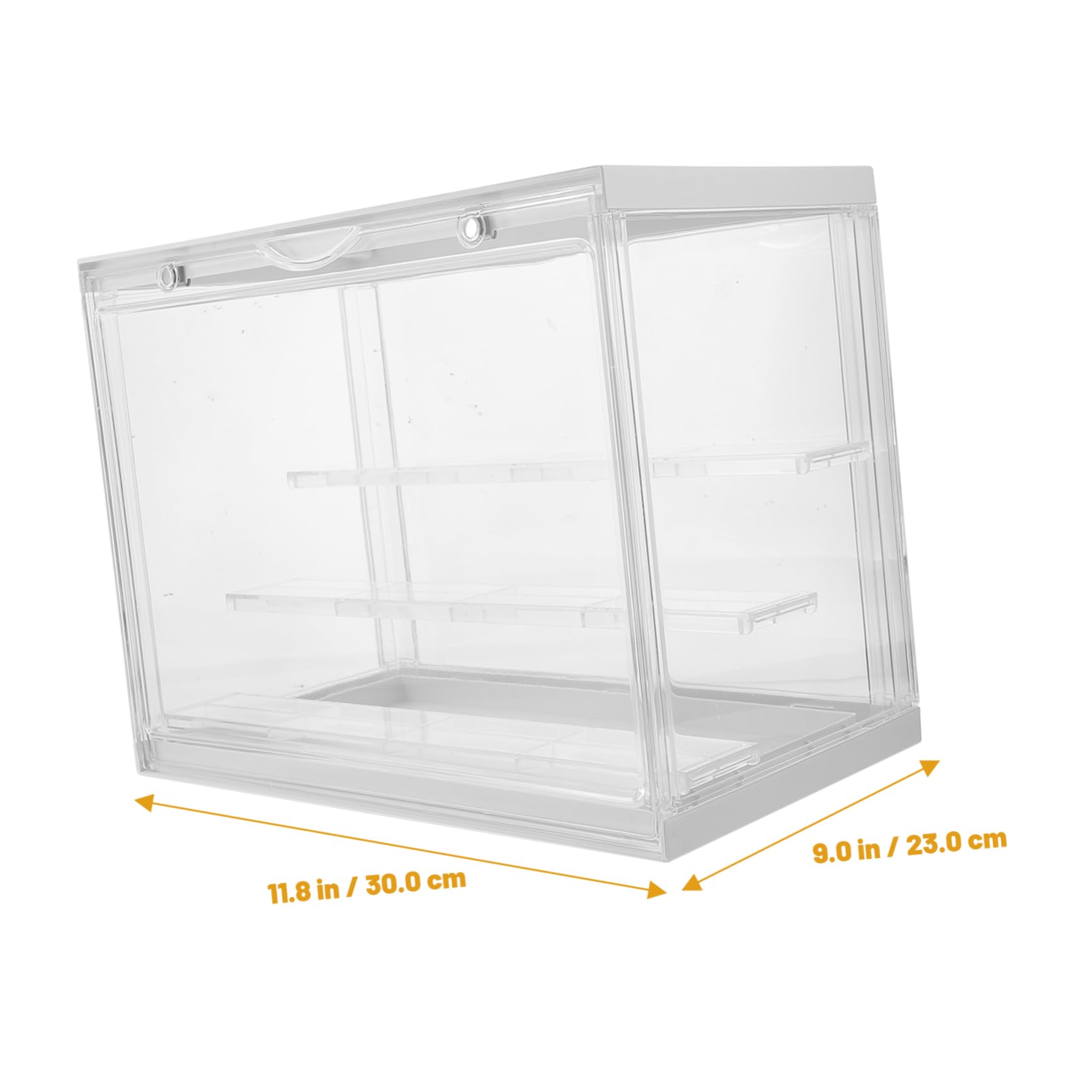 Cabilock Durchsichtige Aufbewahrungsbox aus Abs mit 3-lagigem Design Stapelbar und Einfacher Zugriff Kunststoffbox für Modell und Actionfiguren zur Heimdekoration