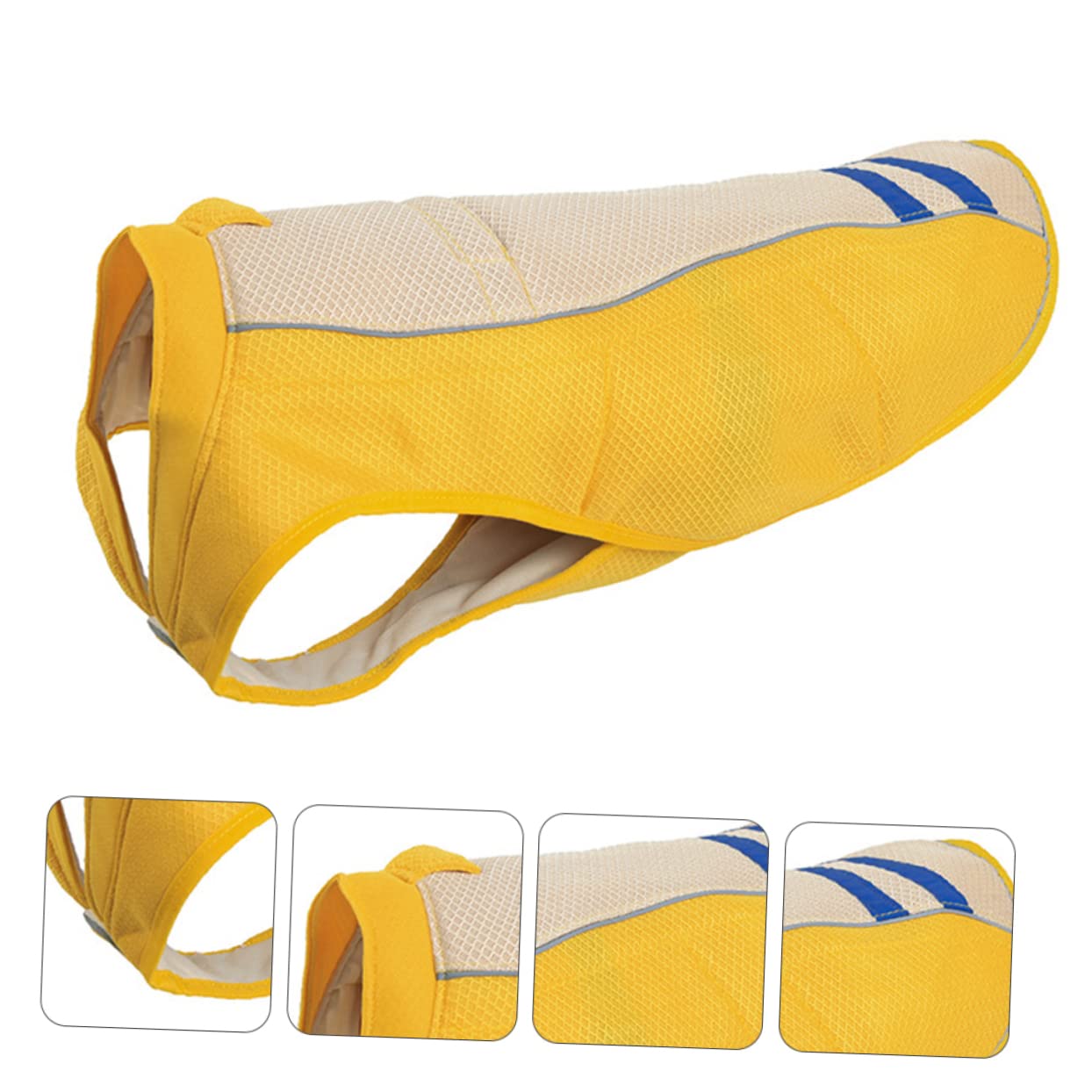 Milisten Gilet Rafraîchissant Fonction Anti-Coup de Chaleur pour Chien Jaune en Polyester pour Promenade Quotidienne et Séances Photo
