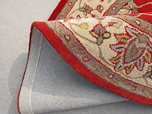 Image of Classical Look Handmade Round Carpet with Super Soft & Pure Woolen Carpet for Your BEDROOMS & Living Room with 1 INCH Pile Height 4 X 4 FEET (120x120 cm) Multi