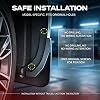 4 piezas de defensas de barro premium para auto, guardabarros, aletas protectoras, accesorios para auto, compatibles con Kia Sonet 2024, delanteras/traseras, lado del conductor y pasajero, incluye herrajes 7