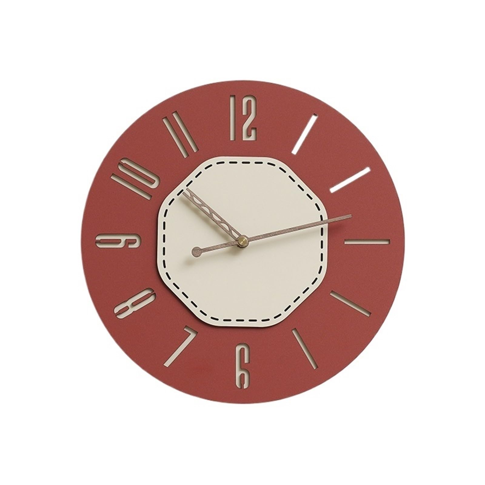 S5b8w3g7 Red Modern Quartz Luxury-Inspi Or Black Vintage Wall Clock Silent Battery Powe Wall Clock(Red)