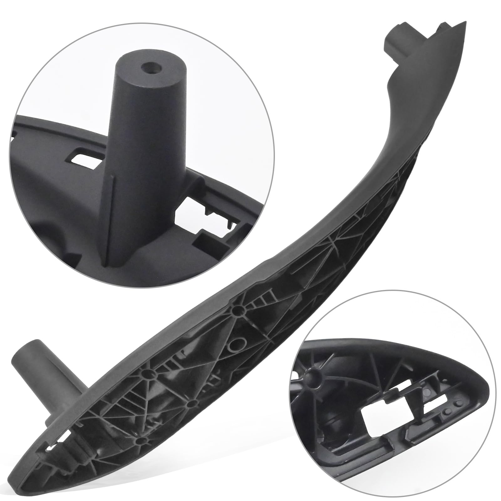 Lot de 2 poignées de porte avant intérieures de rechange pour BMW Série 3 F30 F31 F32 F34 F80 Revêtement de poignée de porte latérale pour 4 Series 428 435 Remplace 51417279311 51417279312