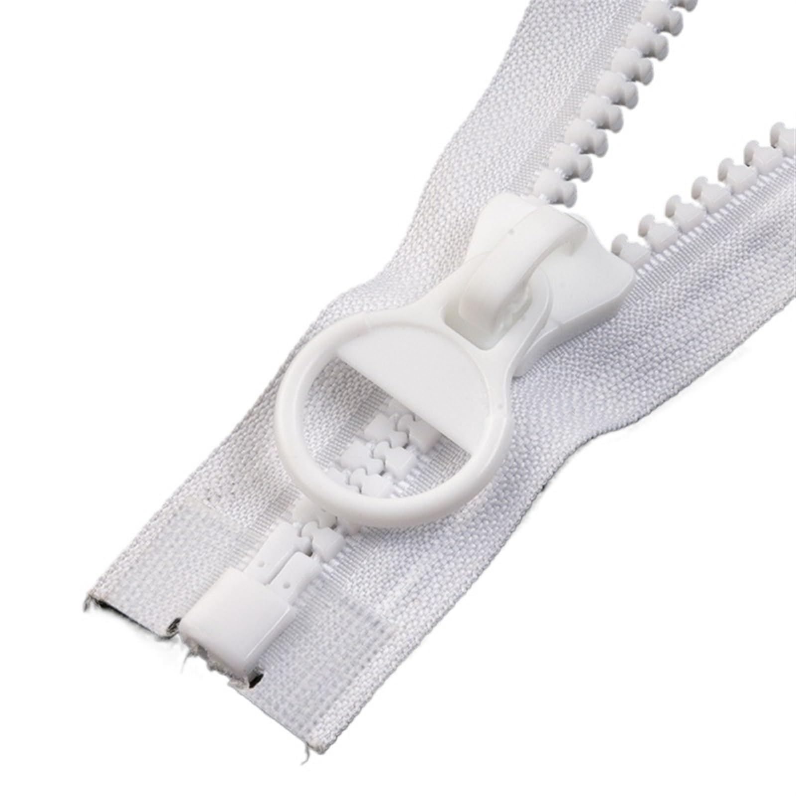XPJYUA Zipper 1PC Resin Zippers Open-End Long Zipper for Down Jacket Coat Tent Zip Repair DIY Sewing Clothing Garments Accessories(White,100cm)