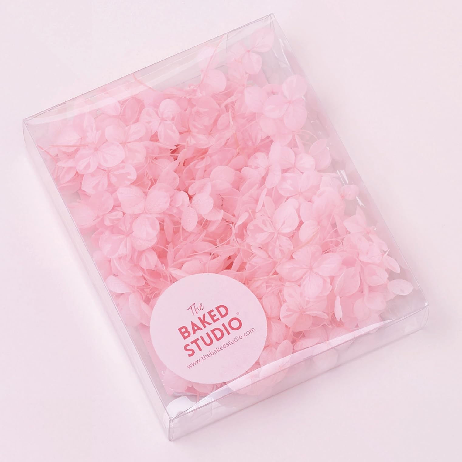 The Baked Studio - Original Dried Flower Hydrangea Set For Cake & Cupcake Decorating & Others Crafts (Bright Pink) - Image 2