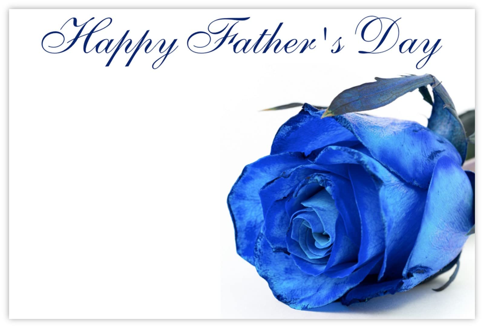 celloexpress Happy Father's Day (Blue Rose) Flower Message Cards - 60mm x 90mm - Father's Day Florist Card Gift Notes (Pack of 100) โ image 1
