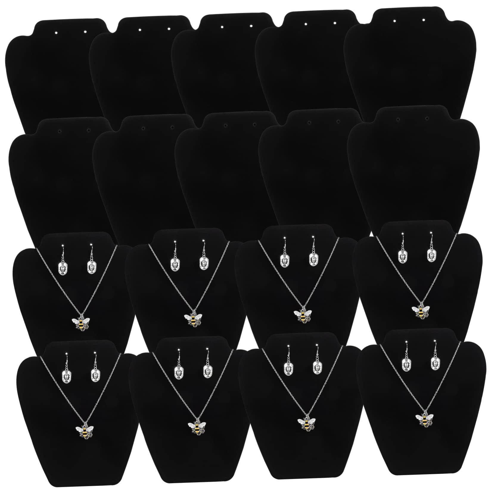 Présentoir bijoux velours noir pour coiffeuse et colliers