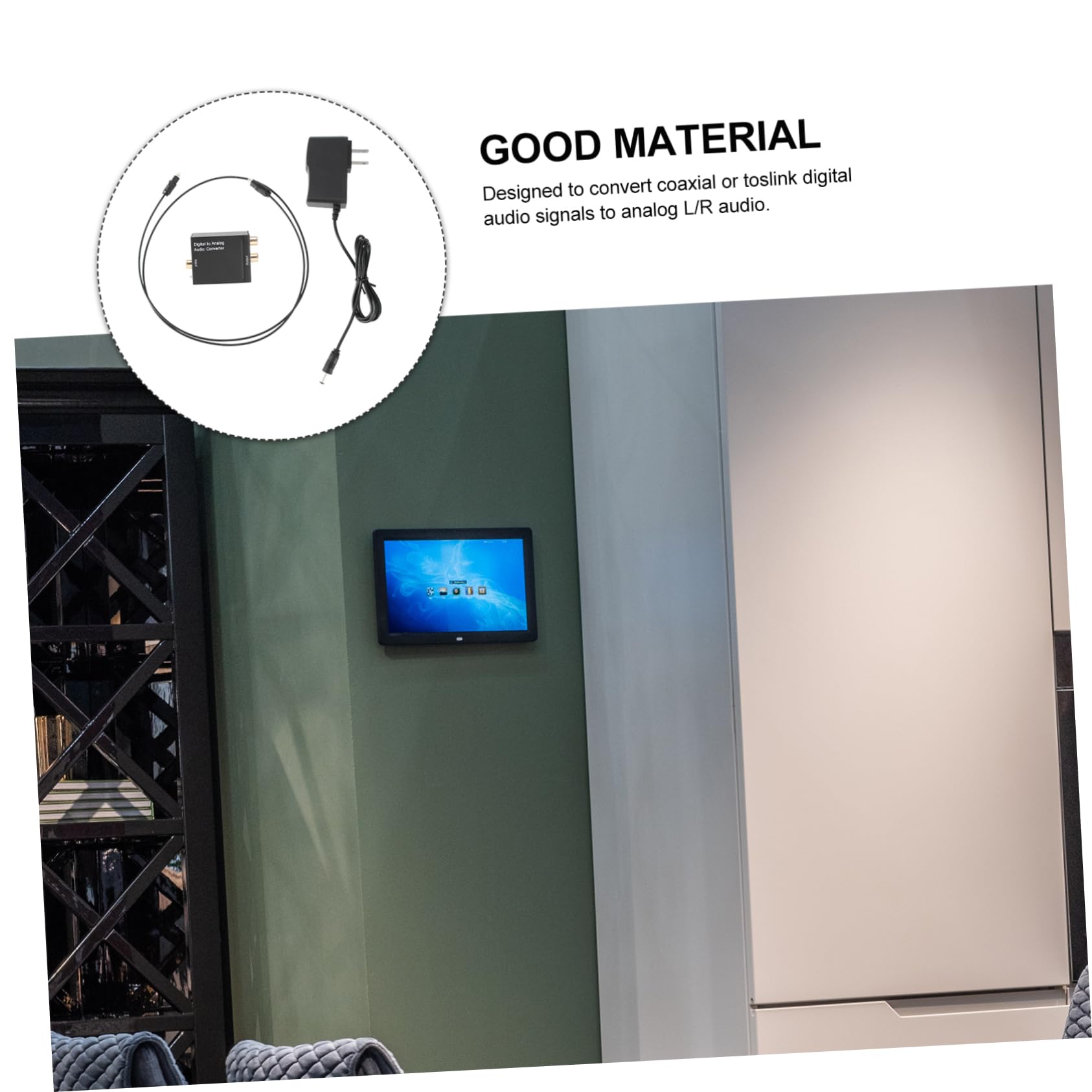OSALADI 2pezzi Convertitore Audio Digitale Analogico Spdif Coassiale r Per Tv e Dvd Supporto Khz Design Compatto e Leggero Cavo Ottico Incluso Audio Di Alta Qualità Senza Rumori