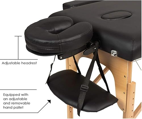 Miniatura 3 de Mesa de masaje portátil de altura ajustable de 73 pulgadas mesa plegable con espacio de almacenamiento para mujer y hombre Massage Table Básico