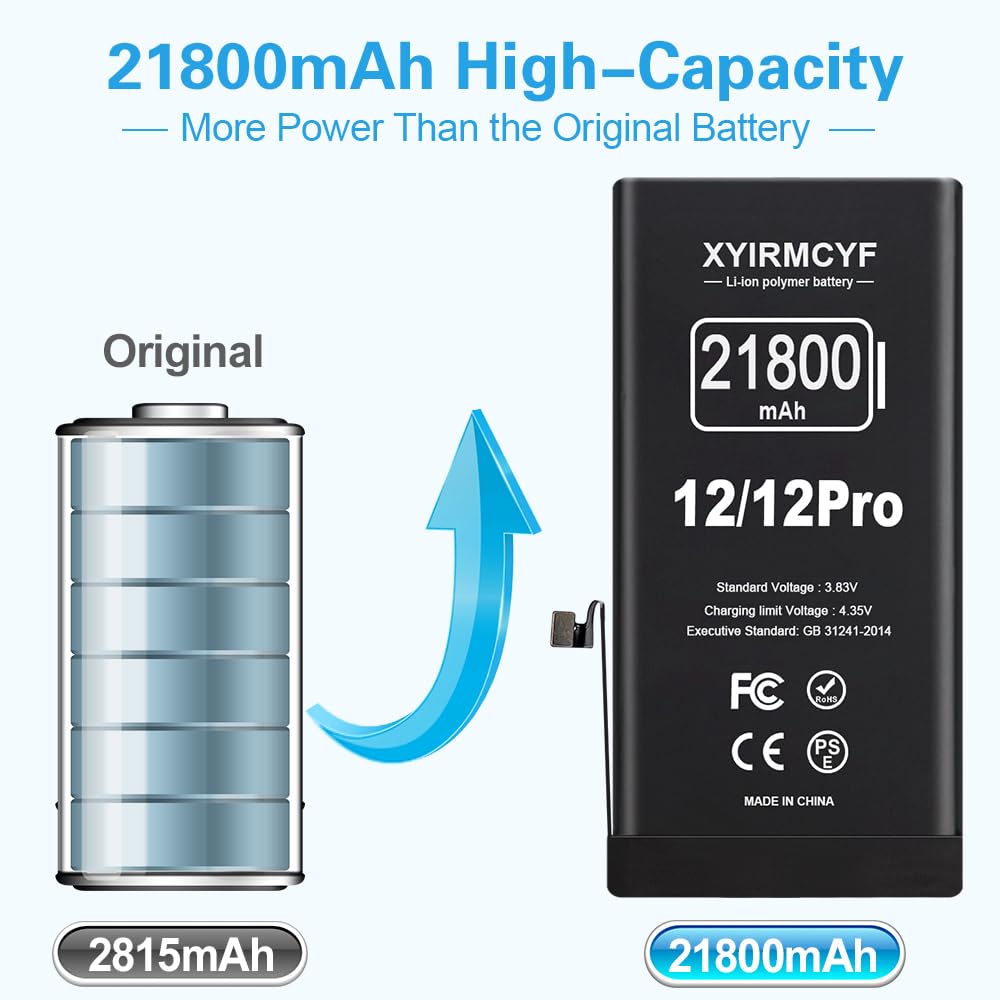 Amazon.com: XYIRMCYF 21800mAh Super Capacity Battery Compatible