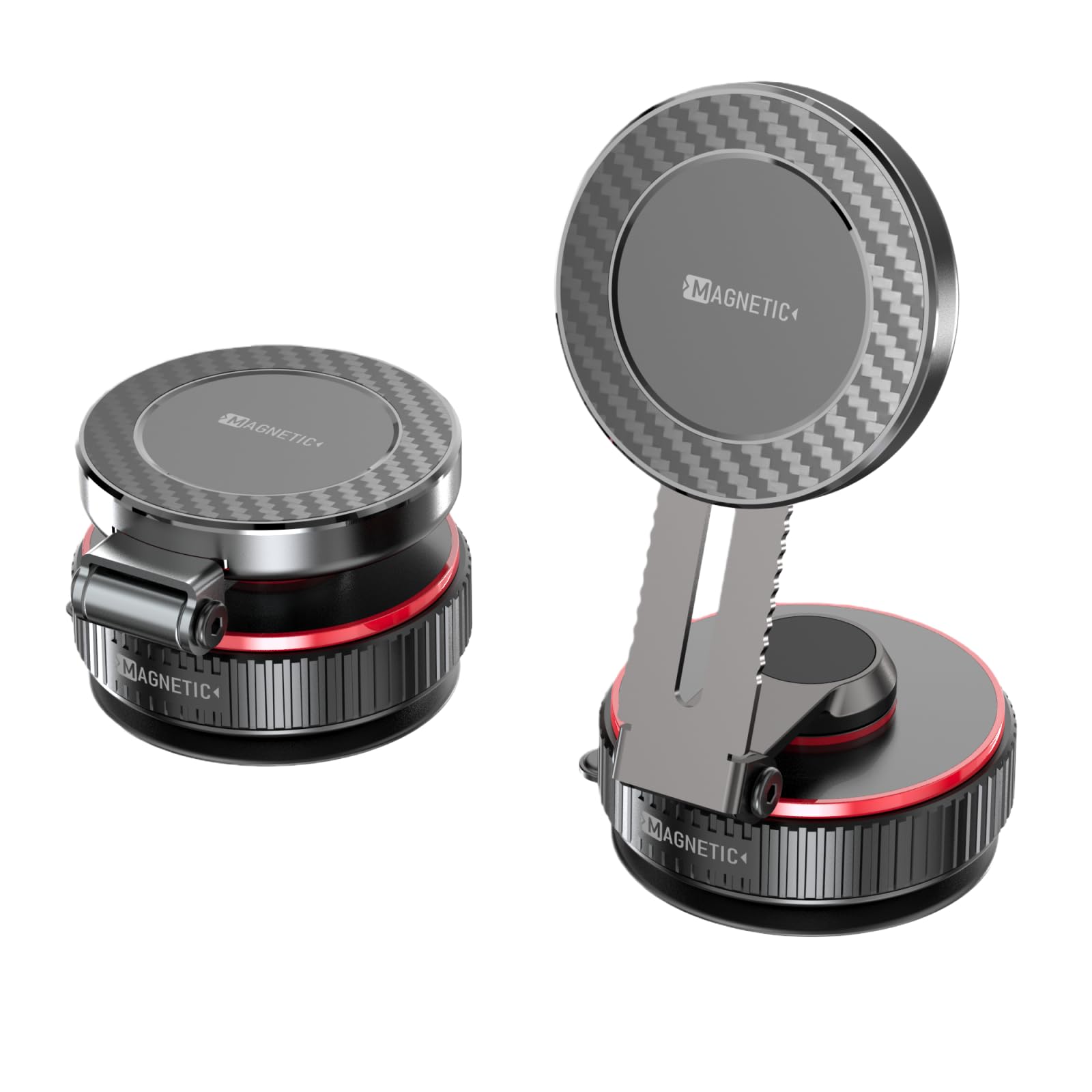 2026 Upgraded Vacuum Magnetic Mobile Phone Holder Cars for Magsafe Car Mount Exclusive Metal Adjustable Telescopic Rod Suction