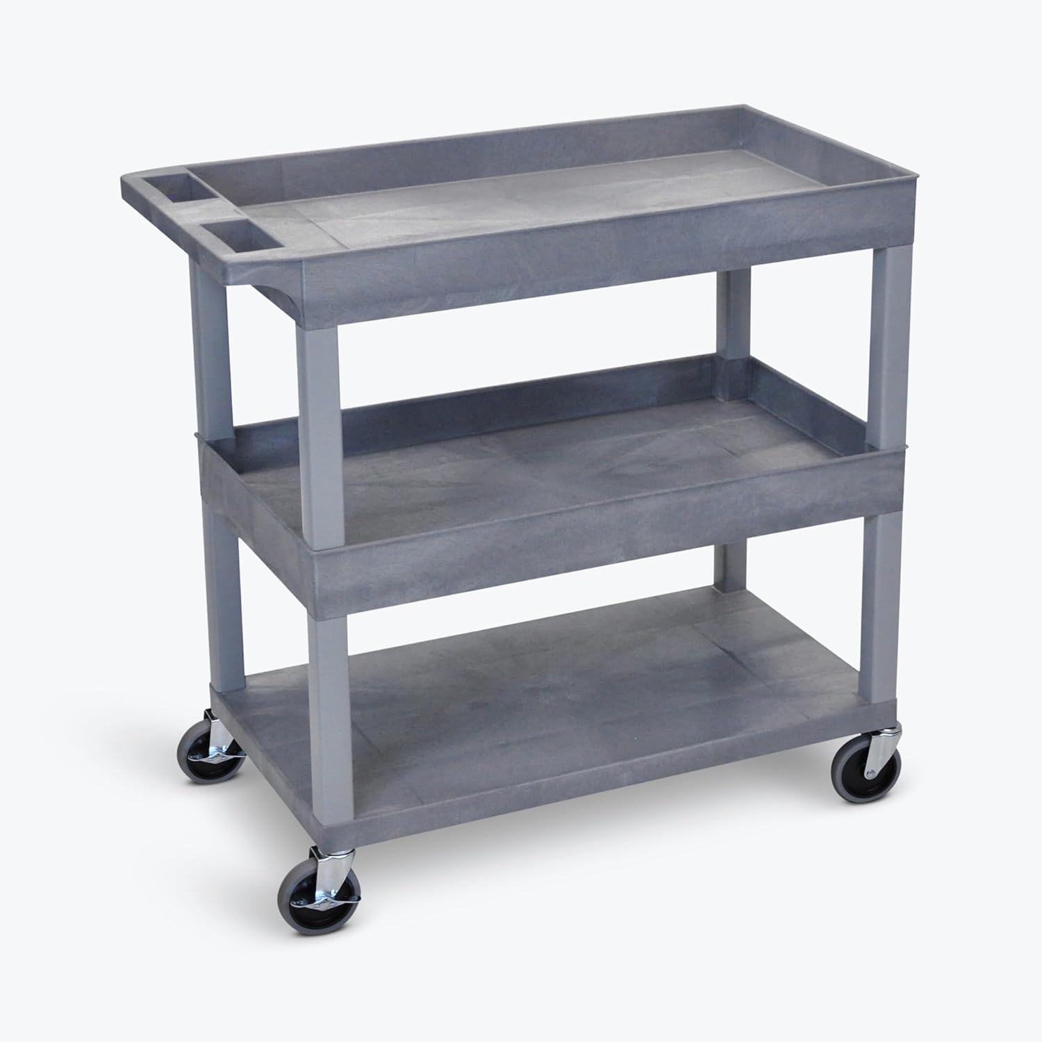 FSE 373-EC112-G 32" x 18" Cart - Two Tub/One Flat Shelves