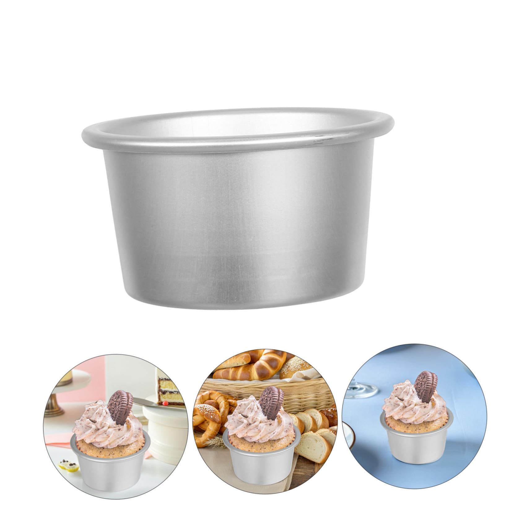 PRETYZOOM 25 Pièces Moule à Gâteau En Aluminium Moules à Pâtisserie Manche à Gâteaux D'aluminium