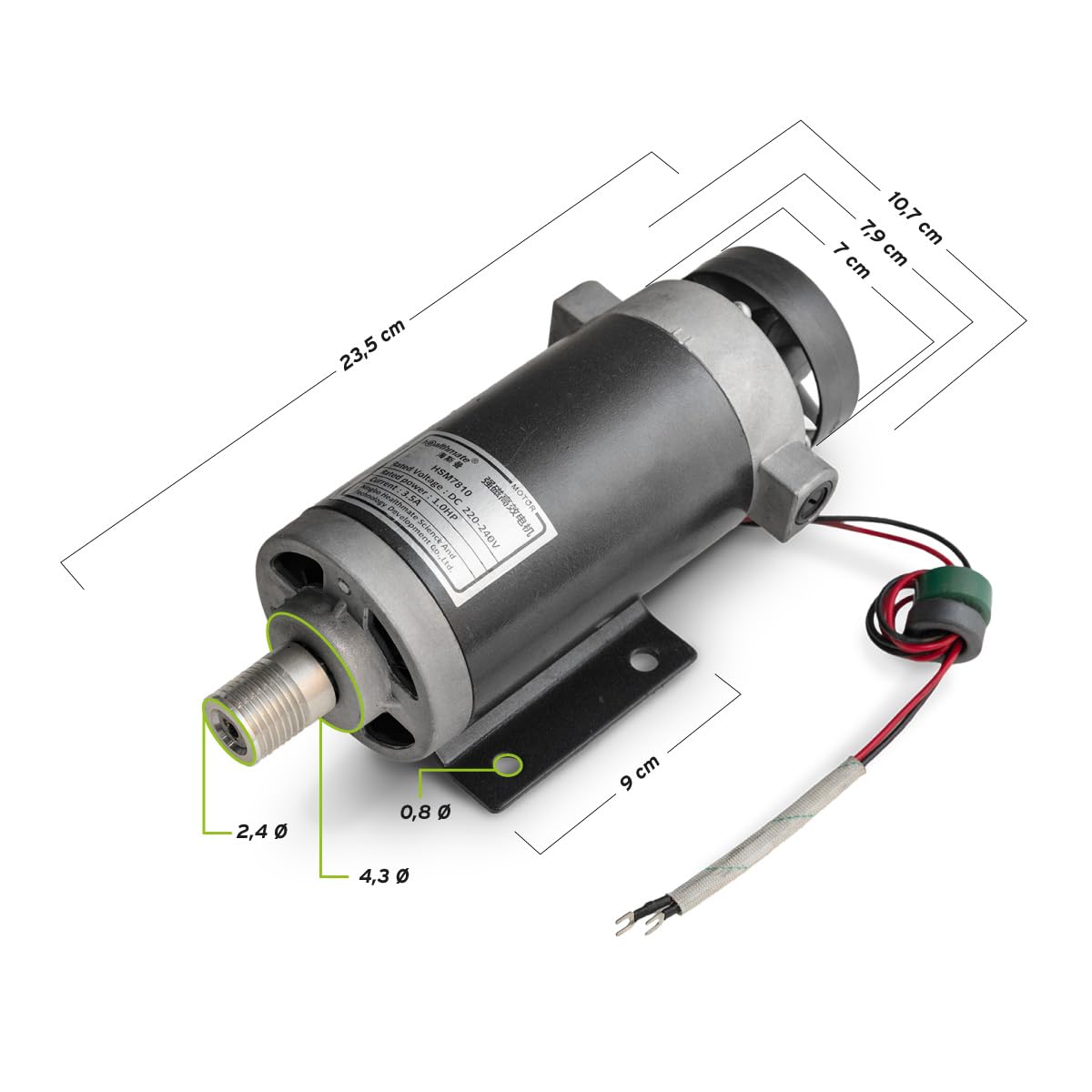 Moteur à courant continu pour système de traction de bande – Pièce de rechange compatible multimarques pour tapis de course