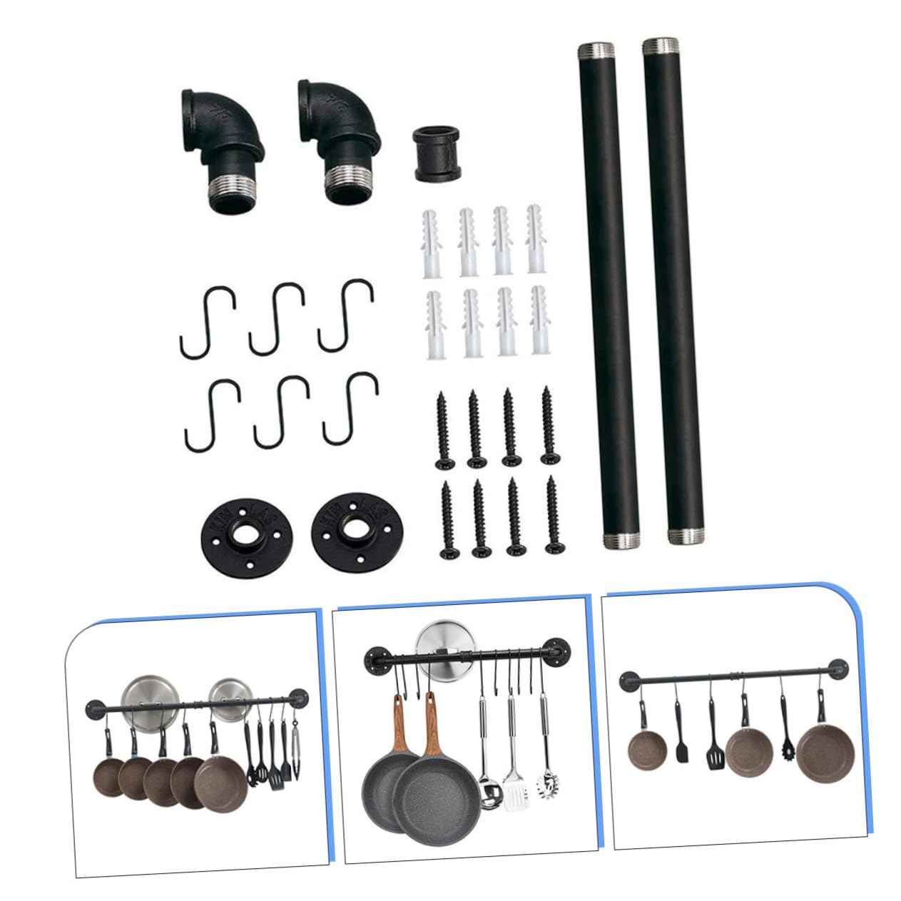 Rejilla Para Tapas De Ollas De Pared Estante Para Ollas De Hierro Organizador De Colgante Para Cocina