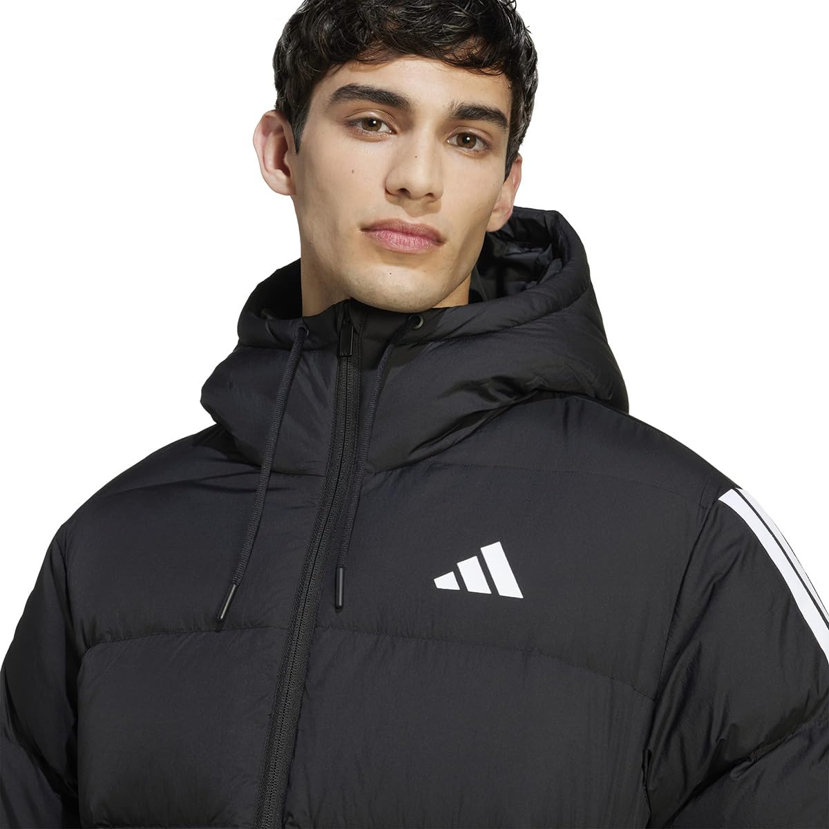 adidas Giacca da uomo Essentials Climawarm a 3 strisce Puffer Down con cappuccio