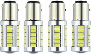 JKLcom 1157 White LED Light Bulbs 4 Pack,1157 BAY15D 5730 33SMD Super Bright LED Bulbs for Car Turn Tail Brake Stop Signal Light Bulb - coolthings.us