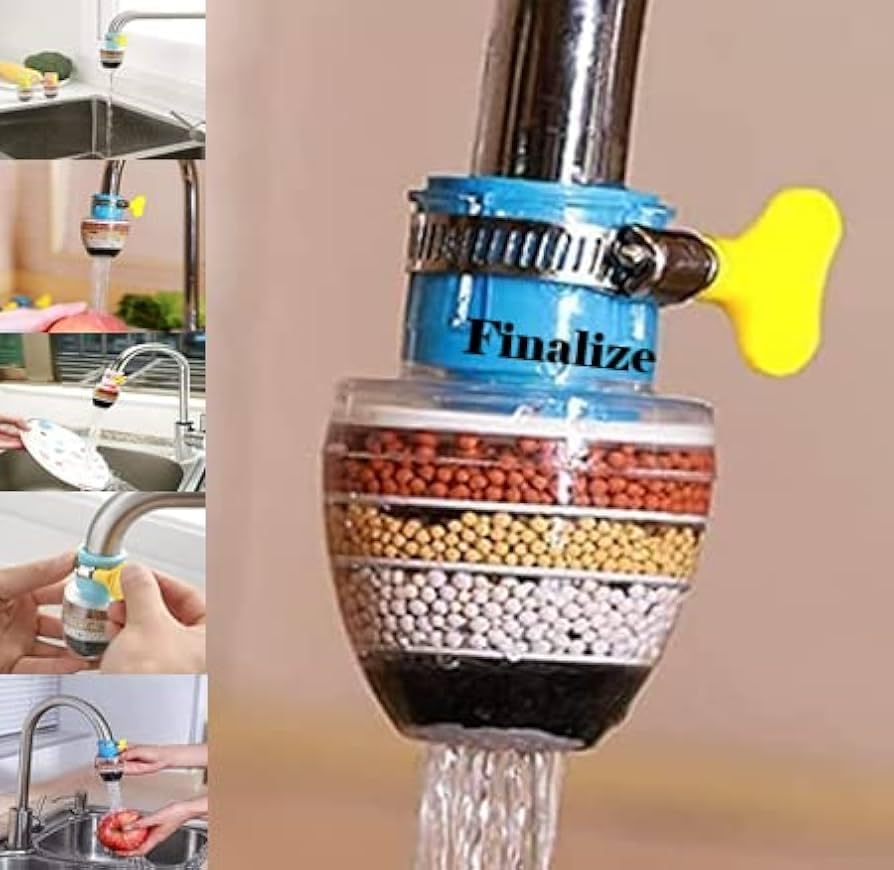 Decorcrafts Pack Of 2 Multilayer Carbon Activated Dust and Chlorine Remover Water Softener for Kitchen Sink and Bathroom Wash Basin Tap Water Purifier Filter Faucet (Multicolor) (PACK of 2)-image-12