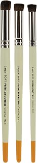 Creative Mark Pastel Smoothies Soft | Set of 3 - Paintbrush for Pastel Blending Bristle & Nylon Hair for Blending on Rough Surfaces Short Handle Lacquered Wood Handles