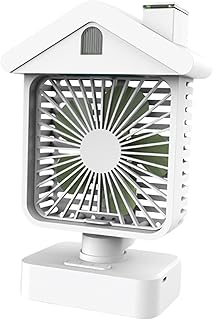 Baoblaze Chłodnica powietrza USB mini akumulator chłodzony wodą klimatyzator nawilżacz wentylator stołowy z 3 prędkościami do akademika biura biurka - biały