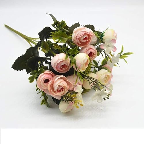 ZYXLN - Toalla para el cabello flores artificiales decorativas flores artificiales para decoración de flores artificiales en florero hierba húmeda