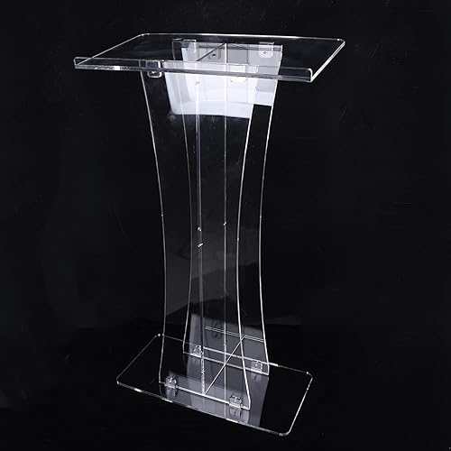 Púlpitos acrílicos transparentes para iglesias, presentación portátil profesional, atril de podio, oficina en casa, aula, púlpito de pie,