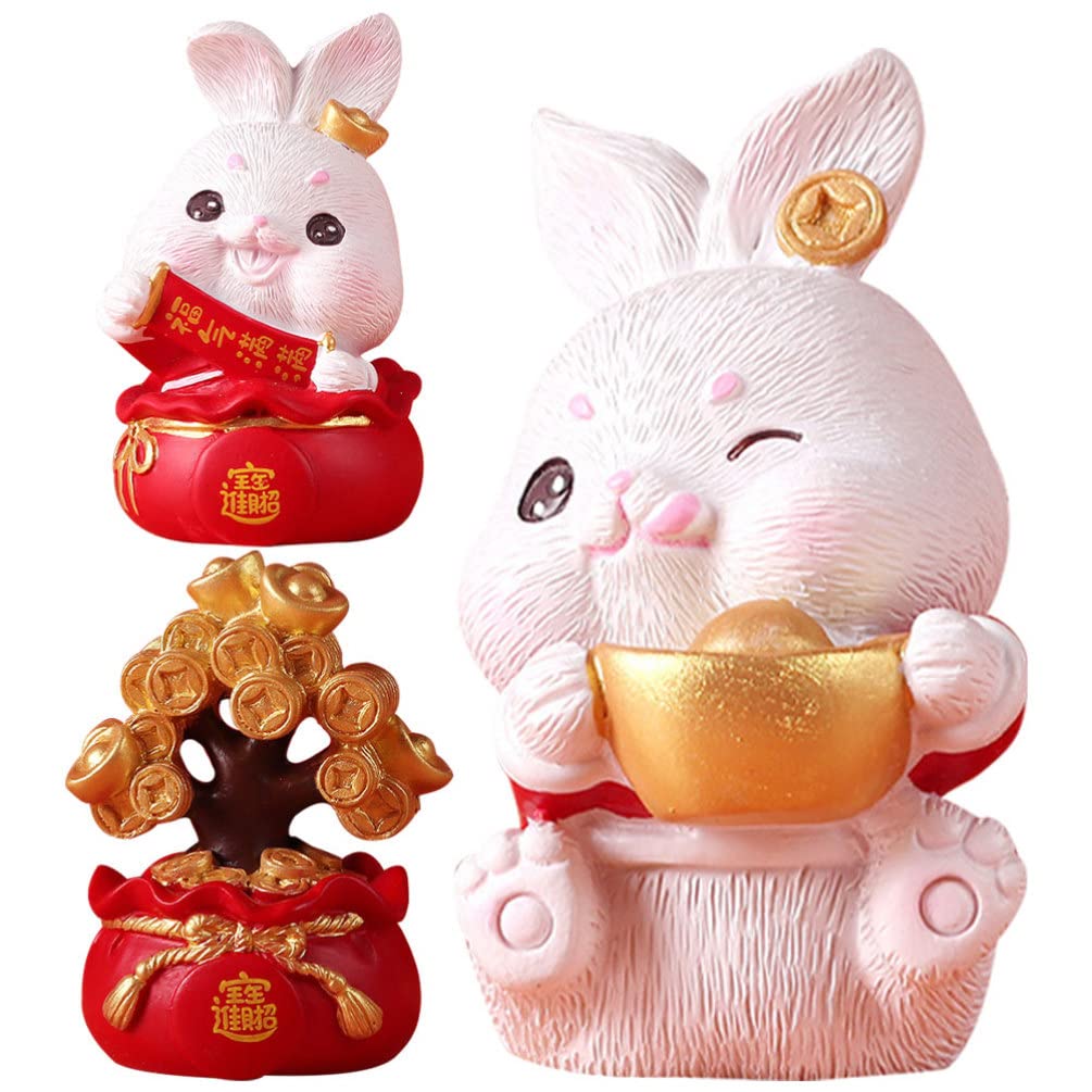 Buy FOMIYES Chinese Zodiac Rabbit Statue Miniature Year of The Rabbit