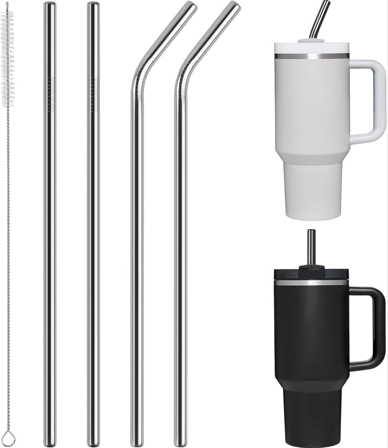 Pailles En Acier Inoxydable, Lot De12 Paille Inox Ru00e9utilisables Pour