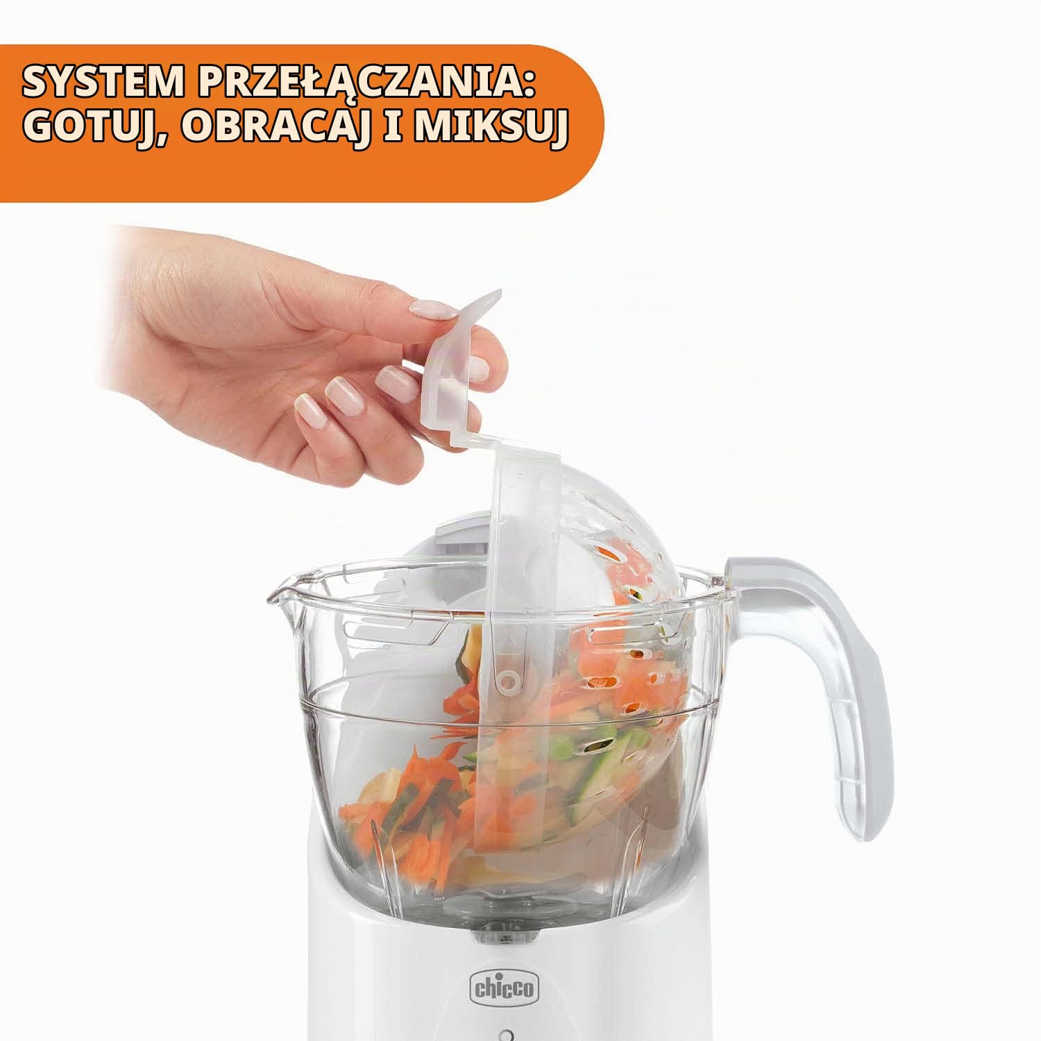 Chicco 06776 parowar "Easy Meal", bez BPA, wielokolorowy