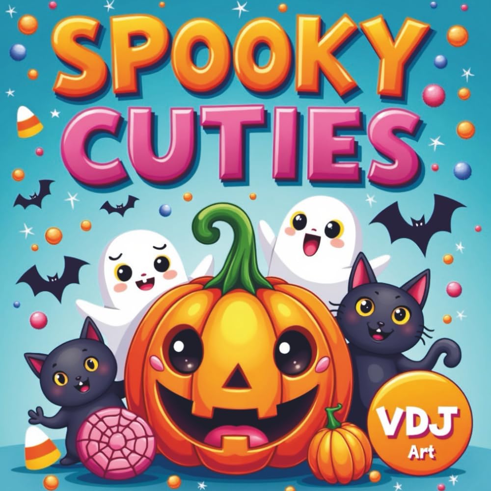 Spooky Cuties: A Cozy & Funny Adult Coloring Book for Relaxation, Stress Release, Mindfulness: Funny, Cute, and Cozy Spooky Monsters, Ghosts Designs for Adult Coloring Fun